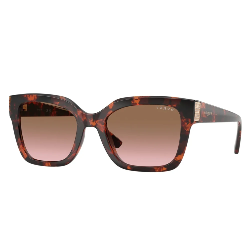 Vogue Women's Brown Sunglasses,, Havana Sunglasses With Pink Lenses Medium