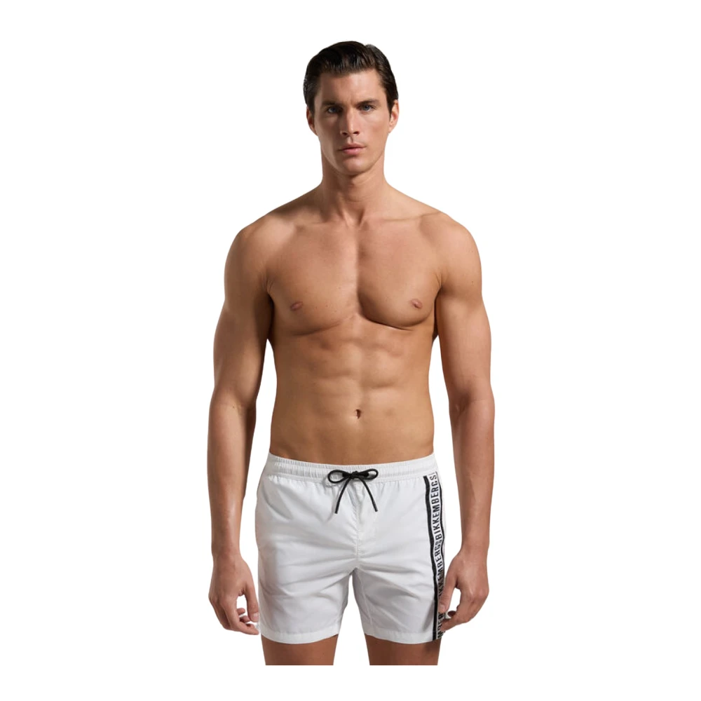 Bikkembergs Zijlogo Zwemshorts White Heren