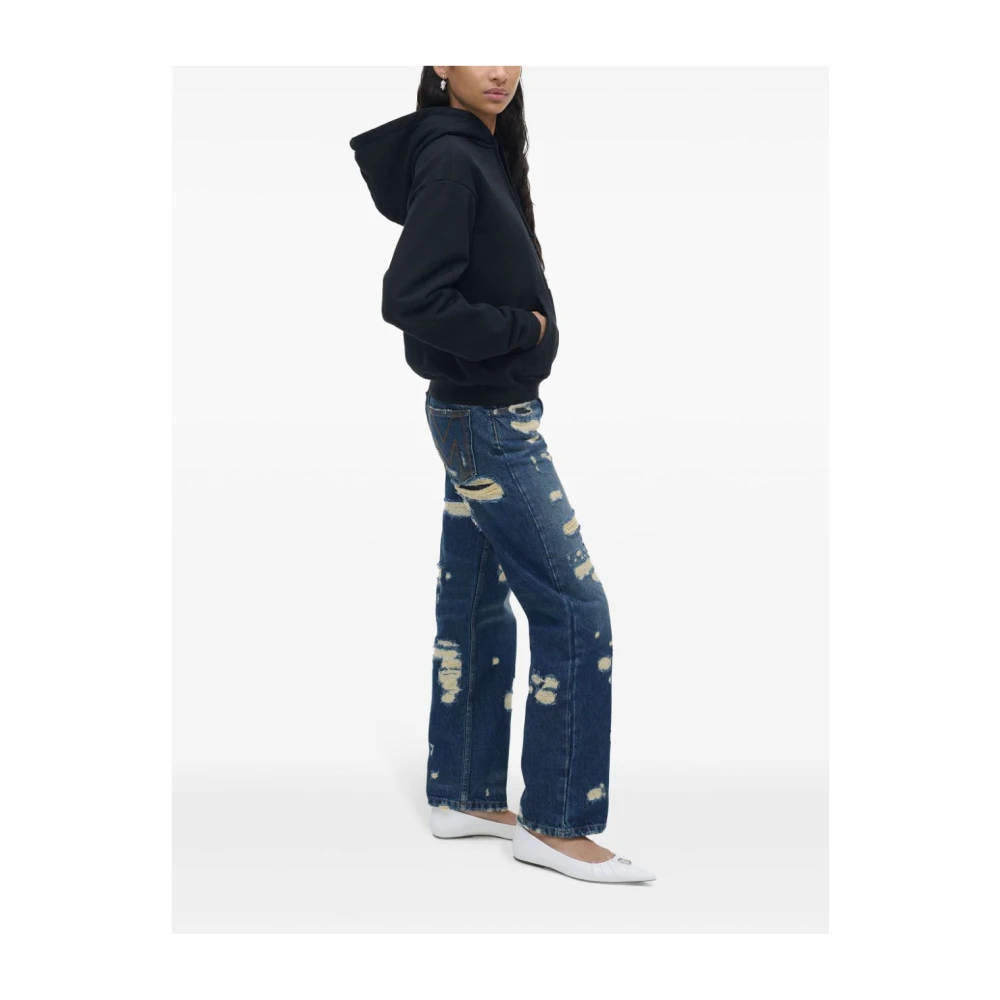 Marc Jacobs Zwarte Katoenen Hoodie met Logo Black Dames