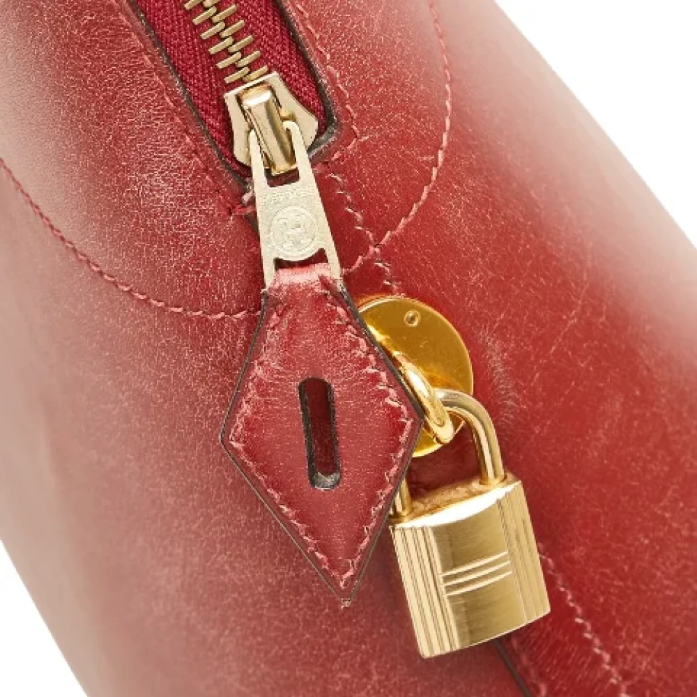 Hermès Vintage Pre-owned Leather handbags Red Dames