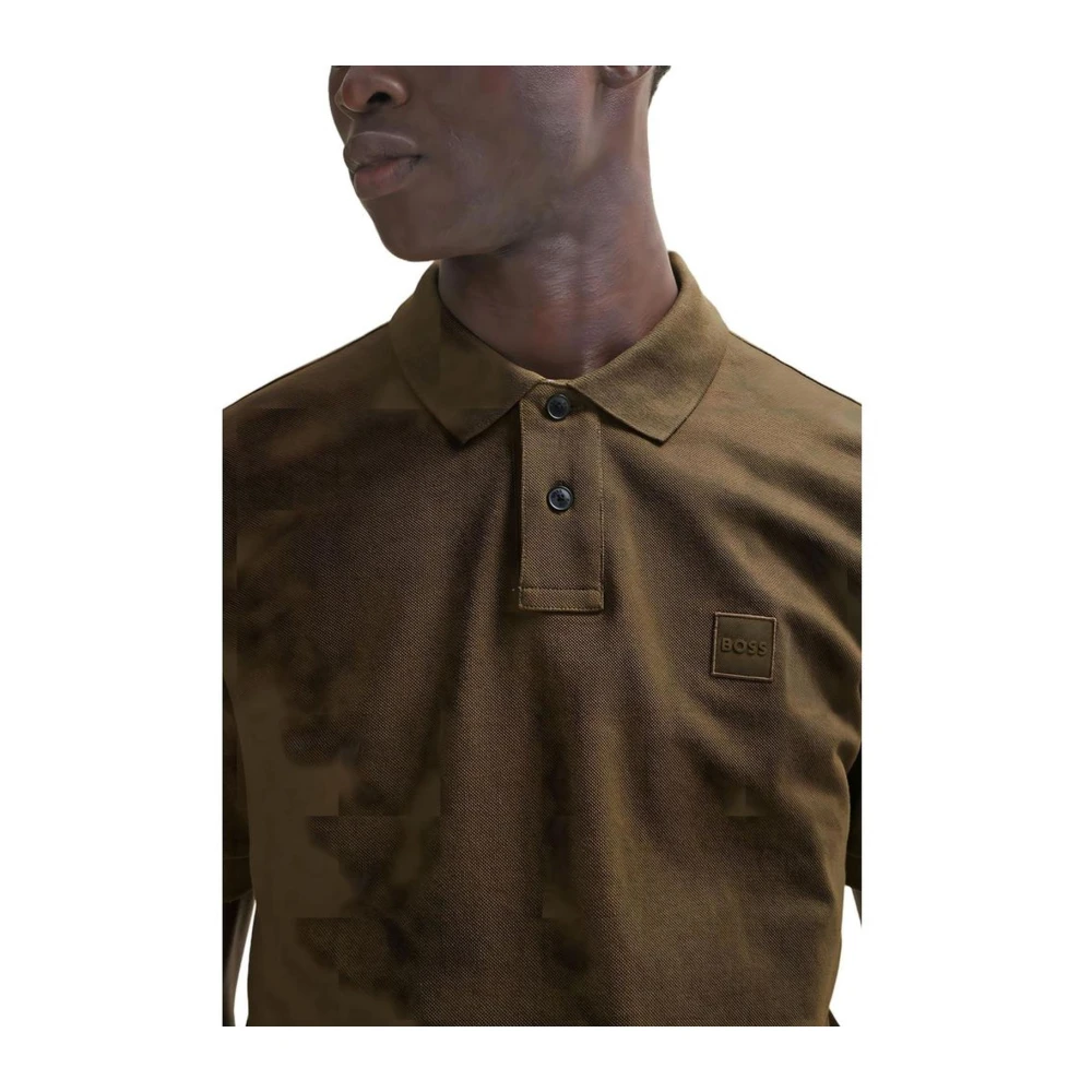 Hugo Boss Katoenen Polo Shirt Lente Zomer Collectie Green Heren
