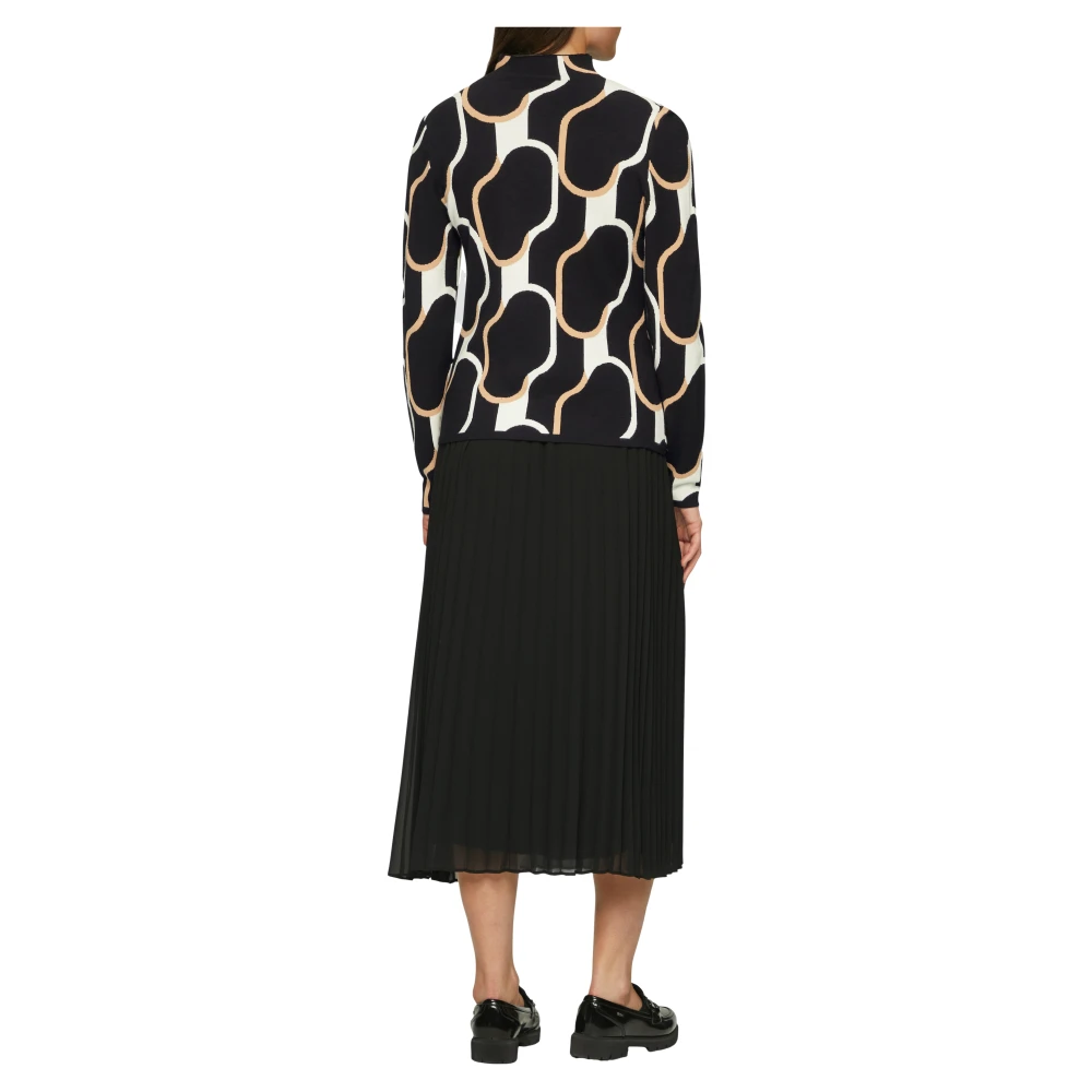 s.Oliver Jacquard Gebreide Trui Black Dames