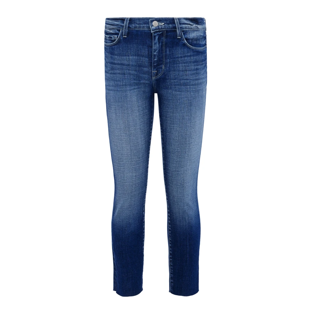 L'Agence High Rise Crop Slim Jeans Blue Dames