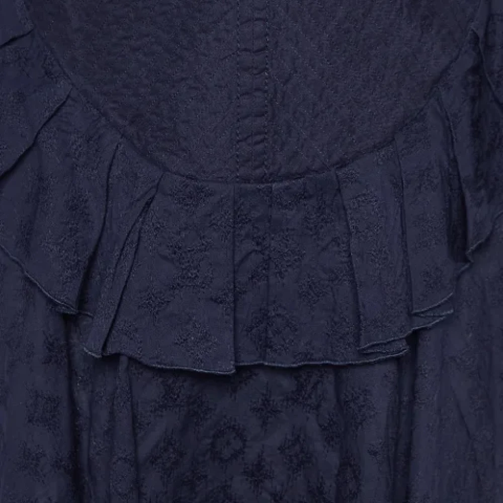Louis Vuitton Vintage Pre-owned Cotton dresses Blue Dames