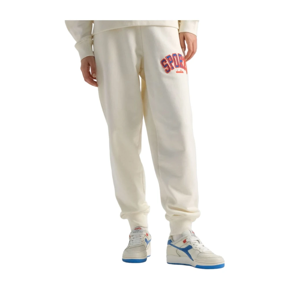 Diadora Unisex Tracksuit Bottoms White Dames