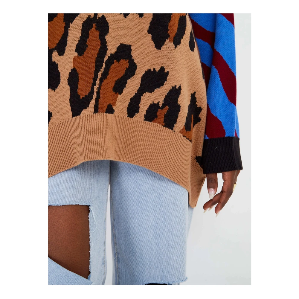 Cesare Gaspari Oversized Jumper Brown Dames