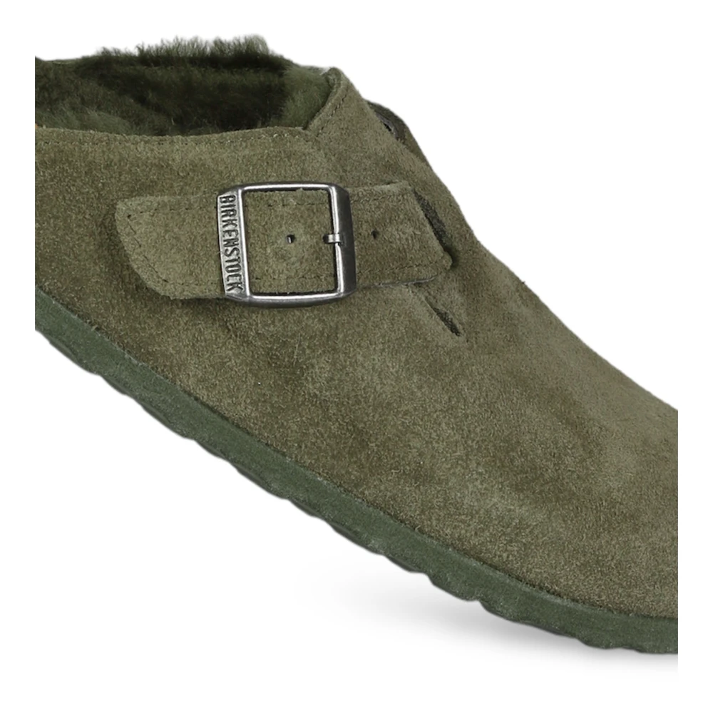 Birkenstock Shearling Sandalen Green Heren