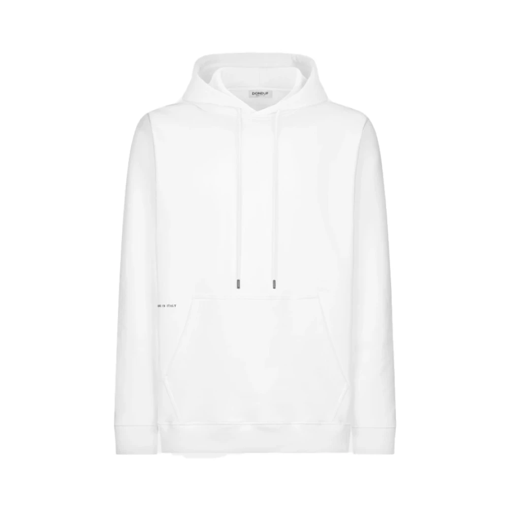 Dondup Witte hoodie met logoprint White Heren