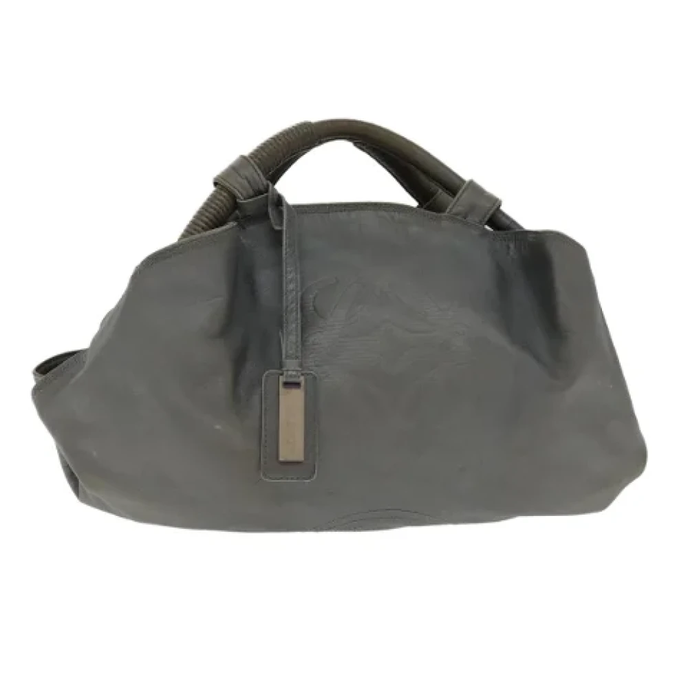 Loewe Pre-owned Leather handbags Gray Dames