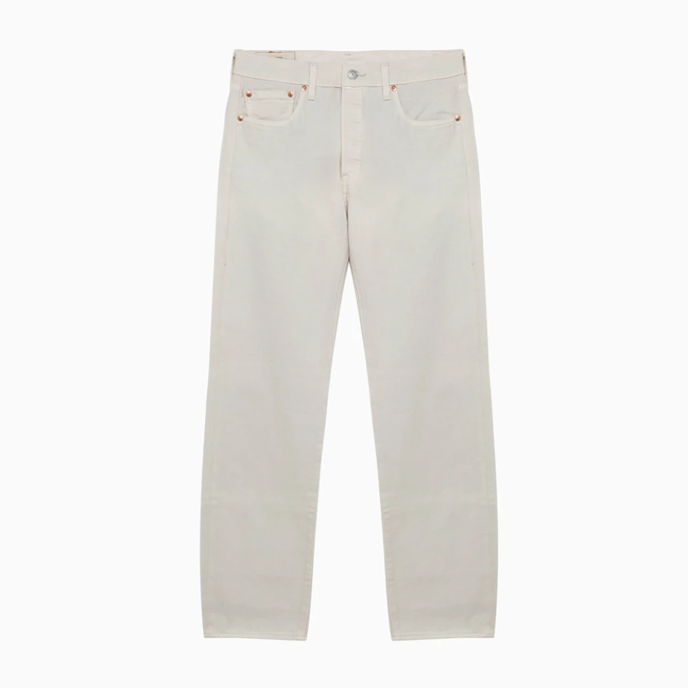 Levi's Jeans met effen kleur en hoge taille White Heren