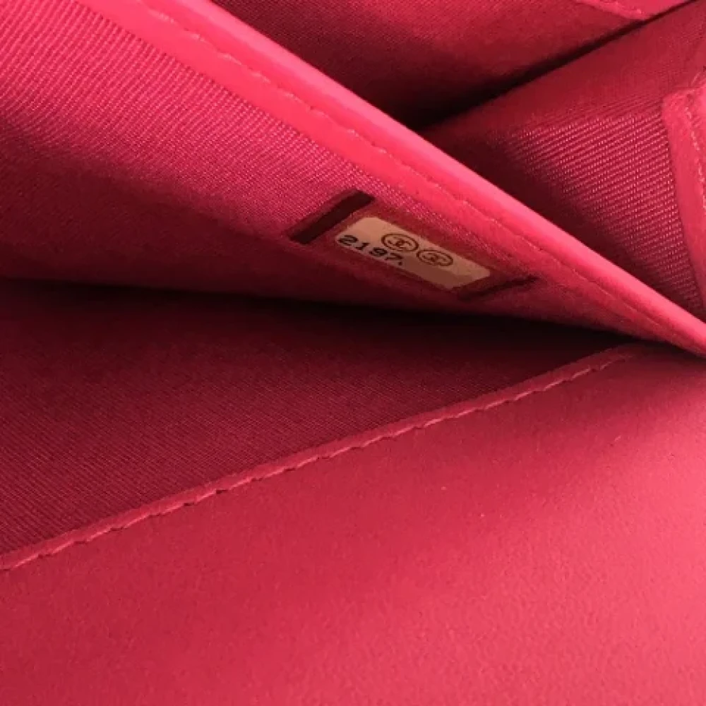 Chanel Vintage Pre-owned Leather wallets Pink Dames