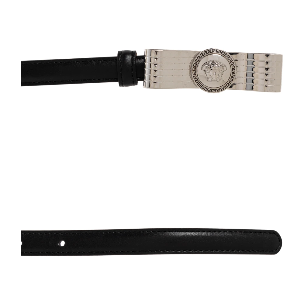 Versace Leren riem Black Dames