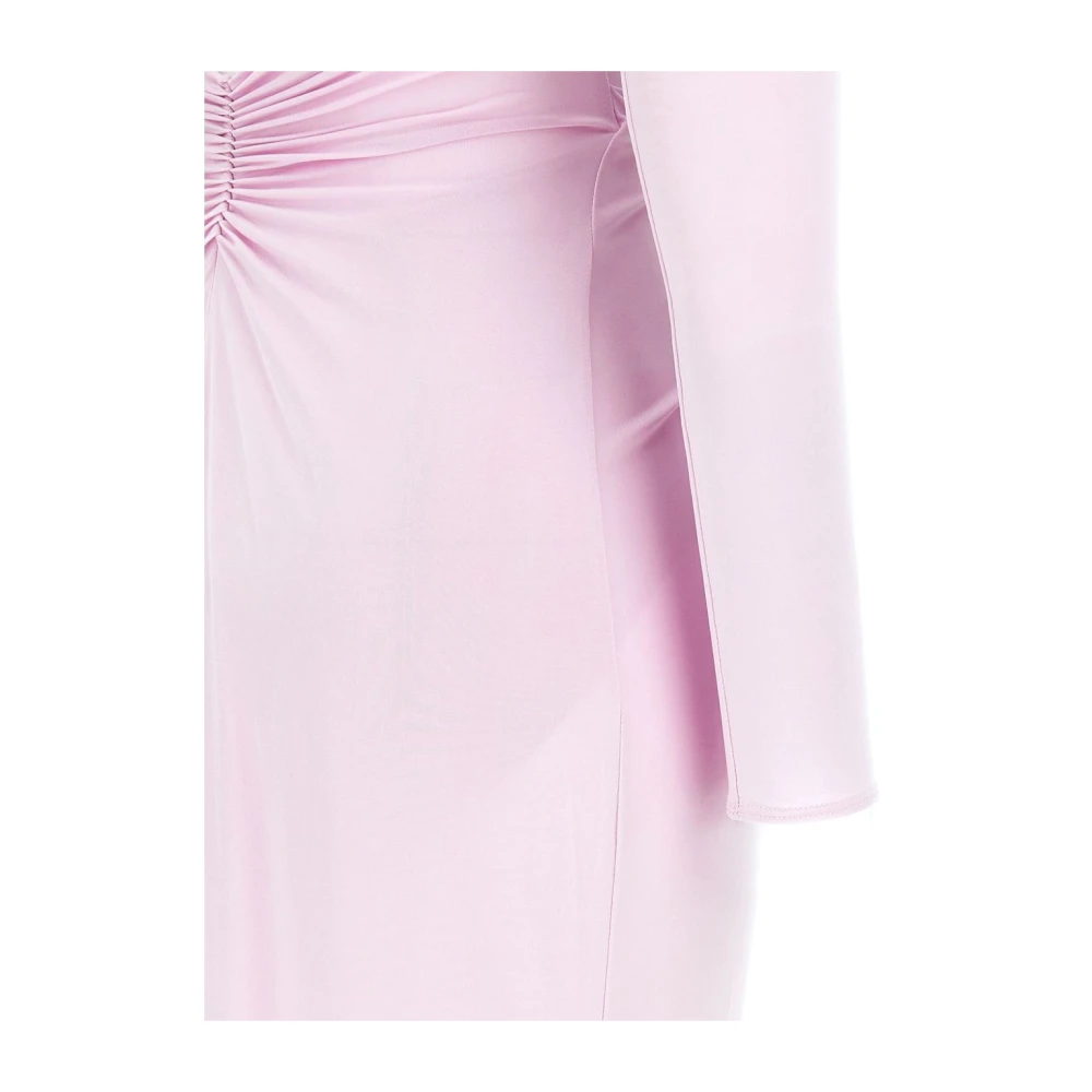 Elisabetta Franchi Lichtroze V-hals Jurk Pink Dames