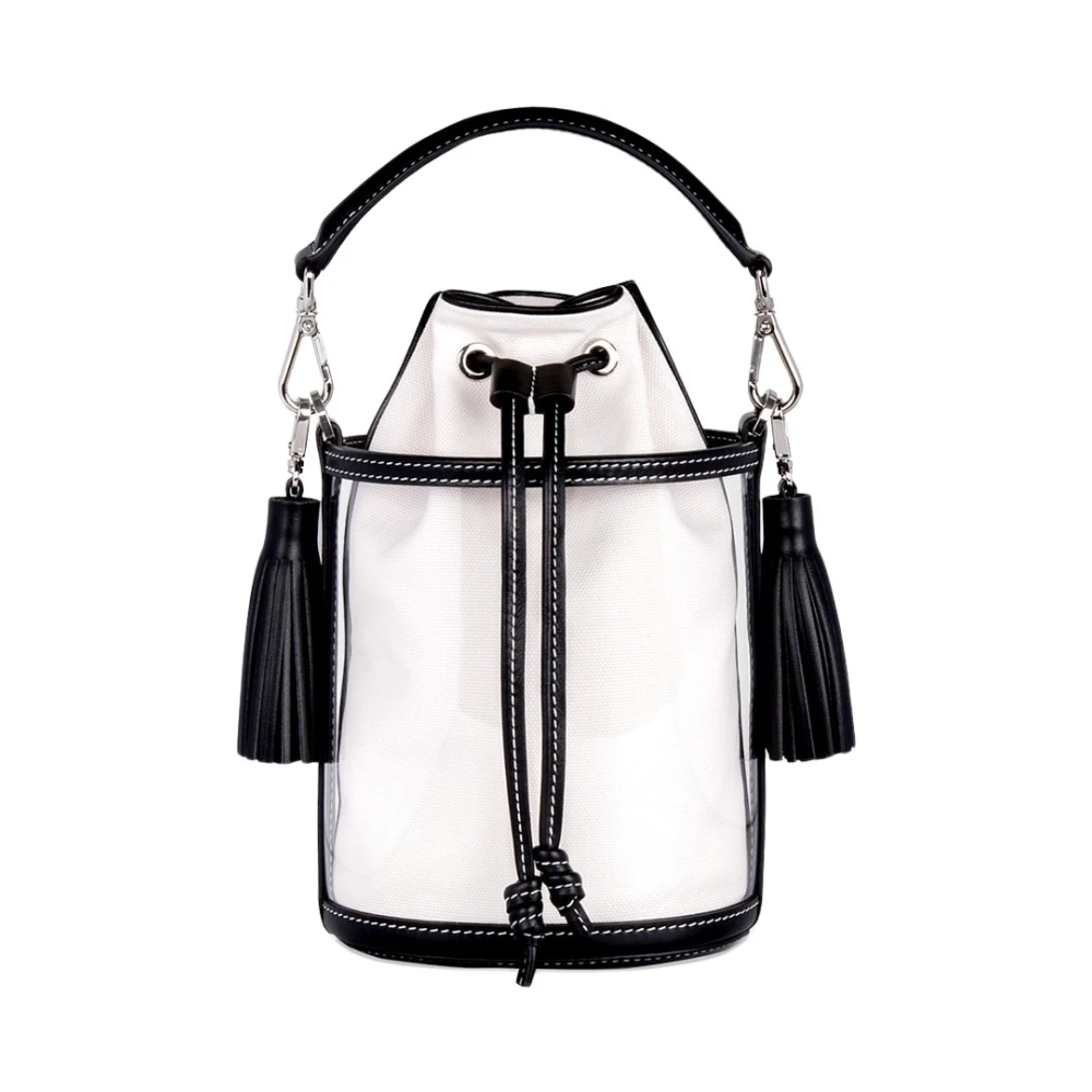 Marina Raphael Carina Leren Crossbody Tas White Dames