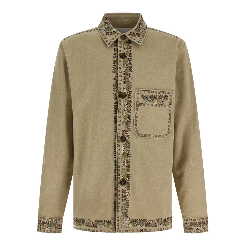 Isabel Marant Men's Beige Rudy Overshirt - Light Jackets - L - Jackets
