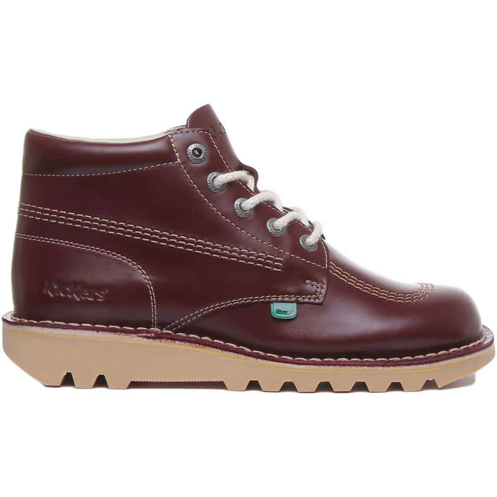 Kickers Men's Red Lace-Up Boots, 11 Uk, Kick Hi Ankle Boot