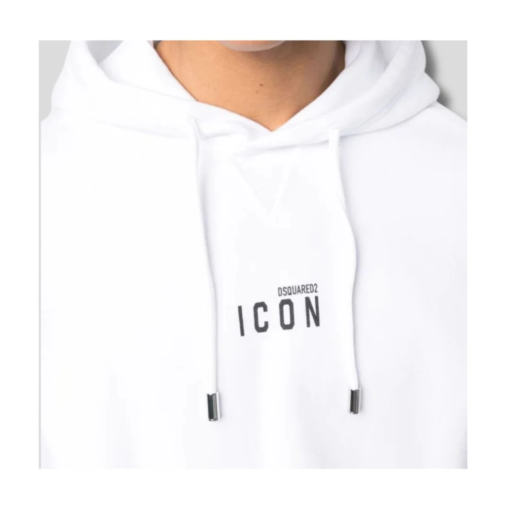 Dsquared2 Mini Icon Hoodie Sweatshirt White Heren