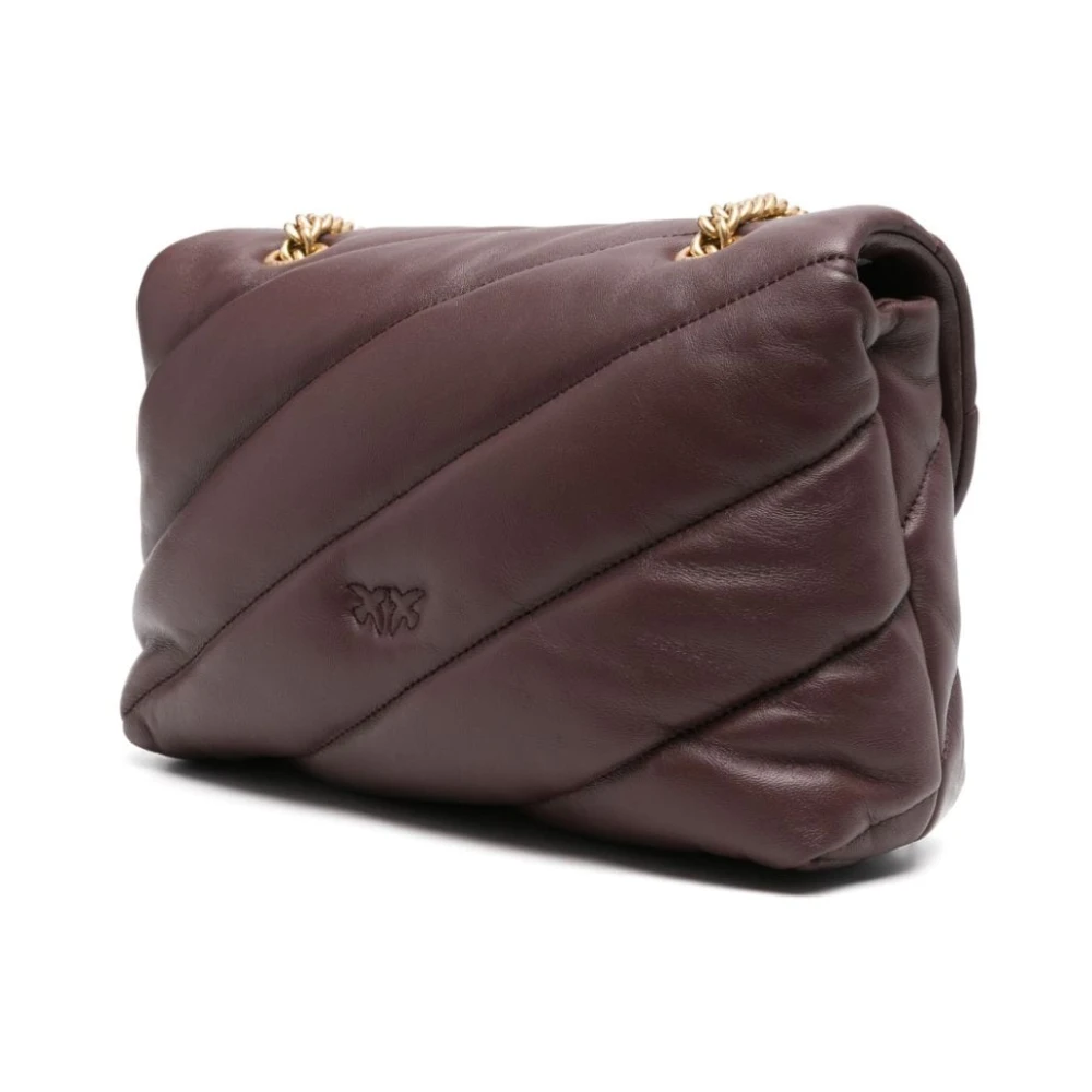 pinko Bruine Love Birds Schoudertas Brown Dames