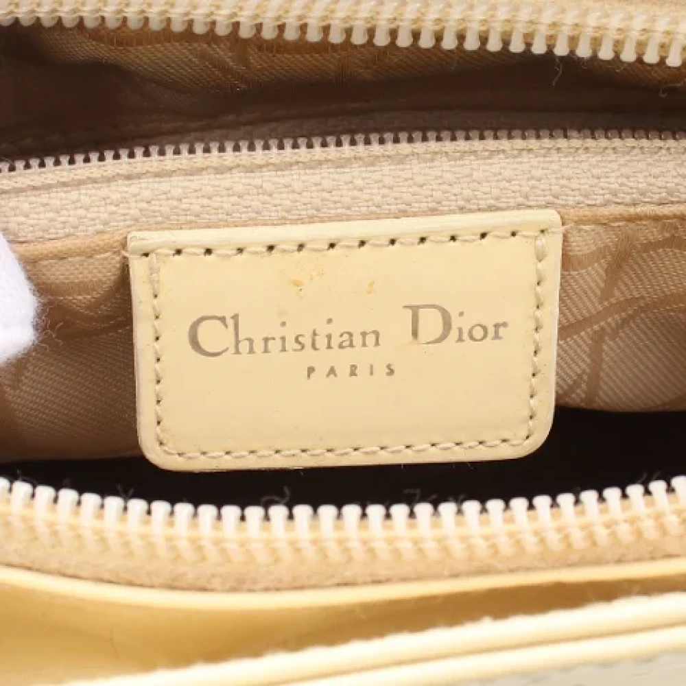 Dior Vintage Pre-owned Leather dior-bags Beige Dames