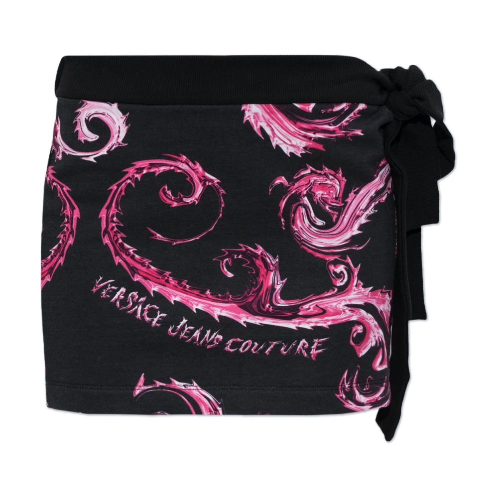 Versace Jeans Couture Rok met Barocco-print Black Dames