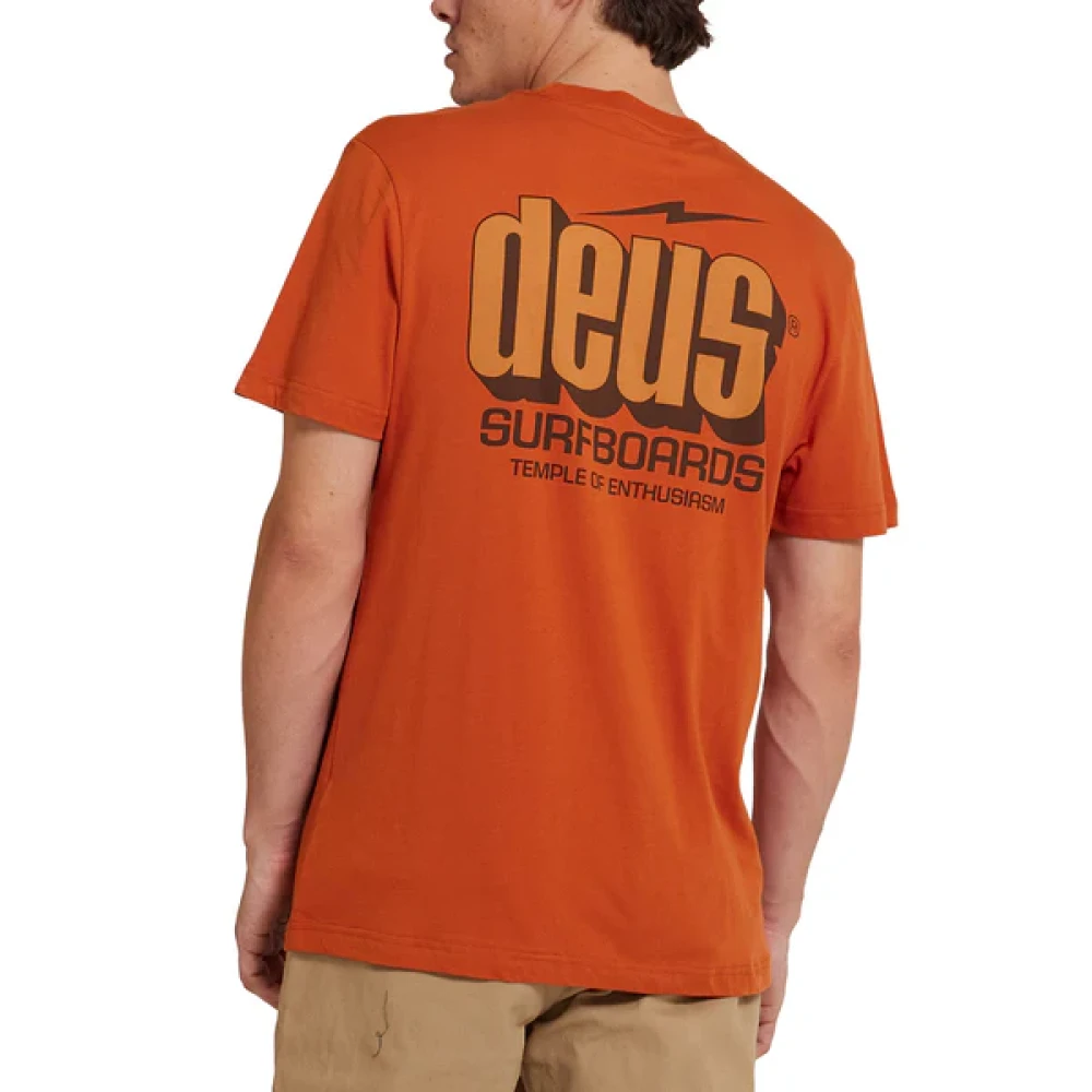 Deus Ex Machina Bolter Tee Grijs Street Style Shirt Orange Heren