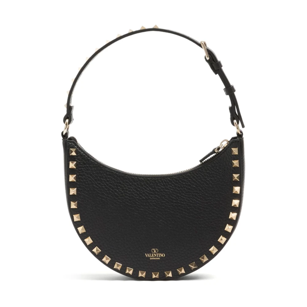 Valentino Garavani Zwarte schoudertas met Rockstuds Black Dames
