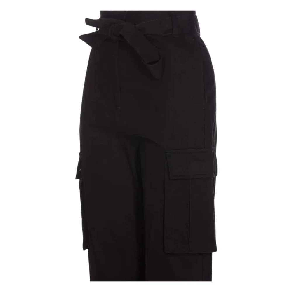 pinko Zwarte Wijde Pijp Broek Black Dames