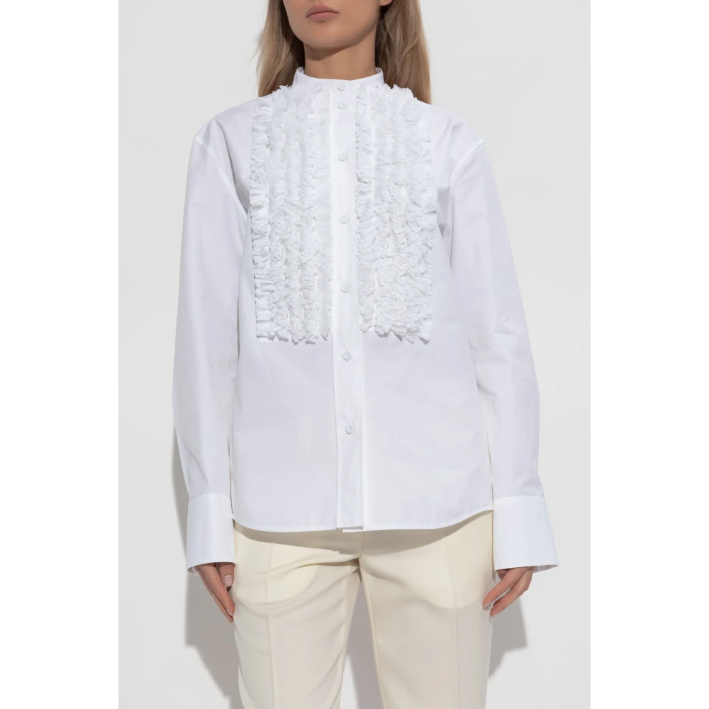 Jil Sander Blouse met jabot White Dames