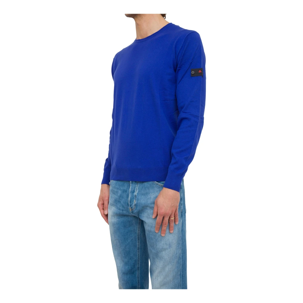 Peuterey Blauwe Gebreide Trui Blue Heren