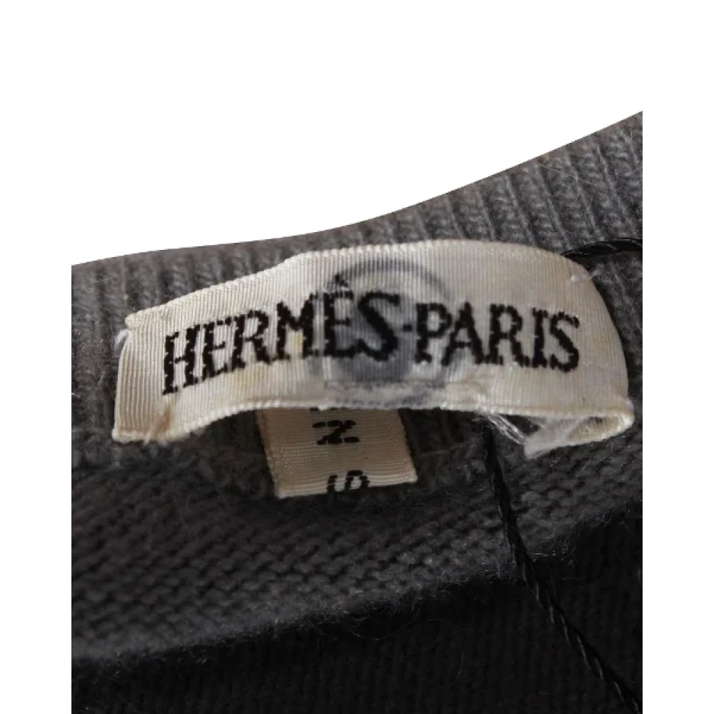 Hermès Vintage Pre-owned Wool tops Gray Dames