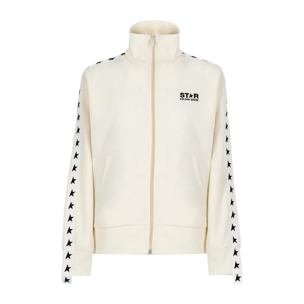Golden Goose Ivoor Hoge Hals Sweater met Rits White Dames