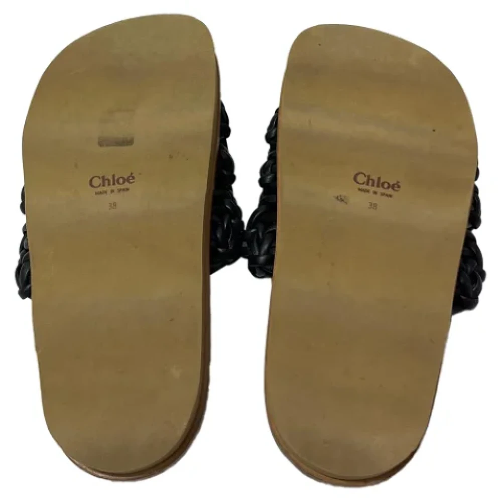 Chloé Pre-owned Leather sandals Black Dames