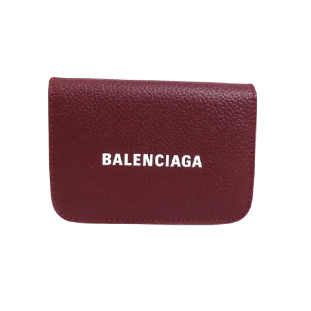 Balenciaga Vintage Pre-owned Leather wallets Red Dames