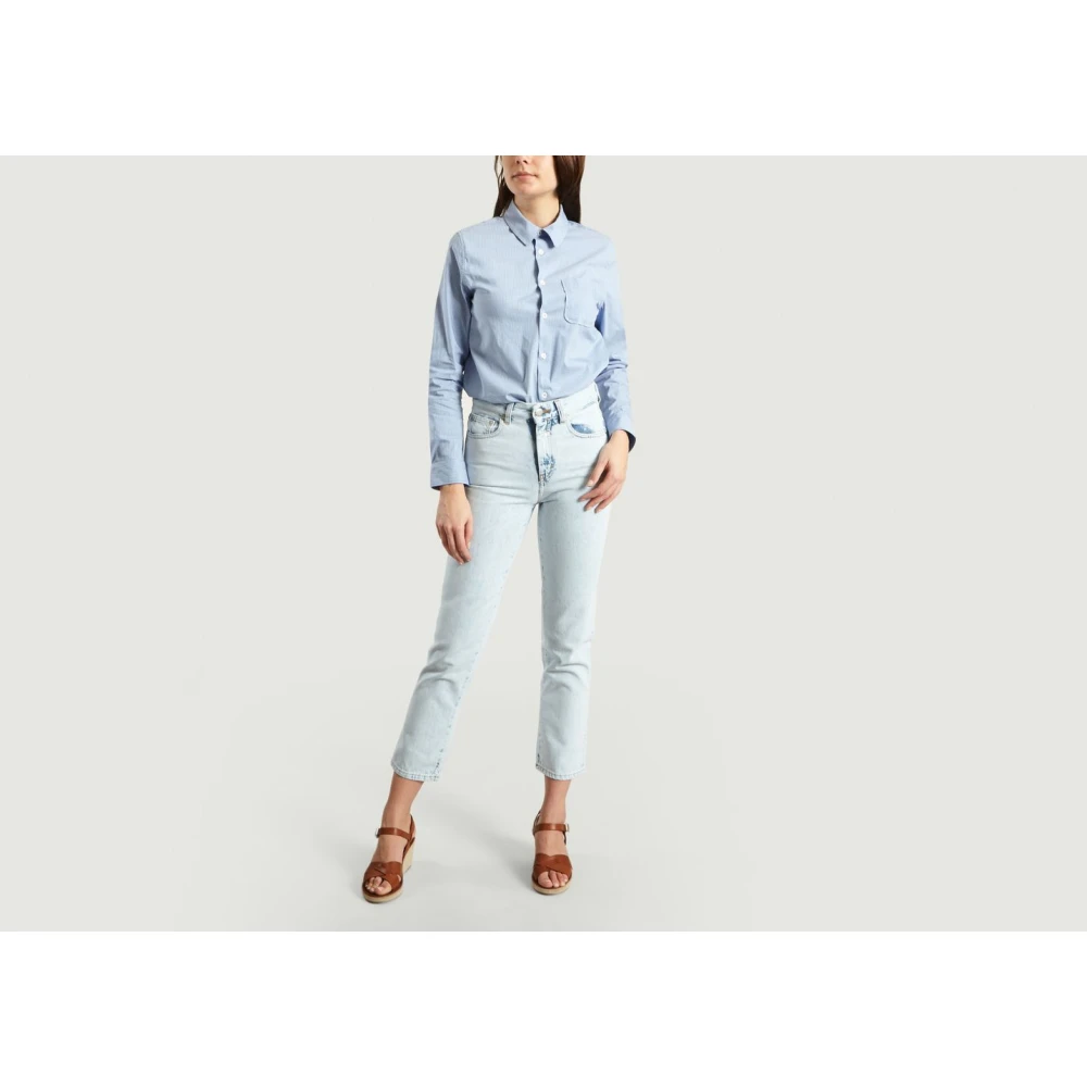 closed Blauwe High-Waist Cropped Jeans Blue Dames