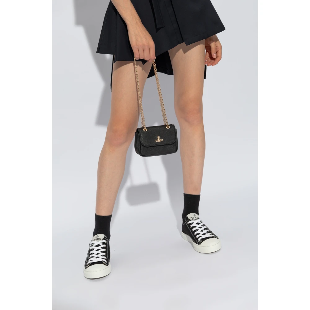 Vivienne Westwood Schoudertas van leer Black Dames
