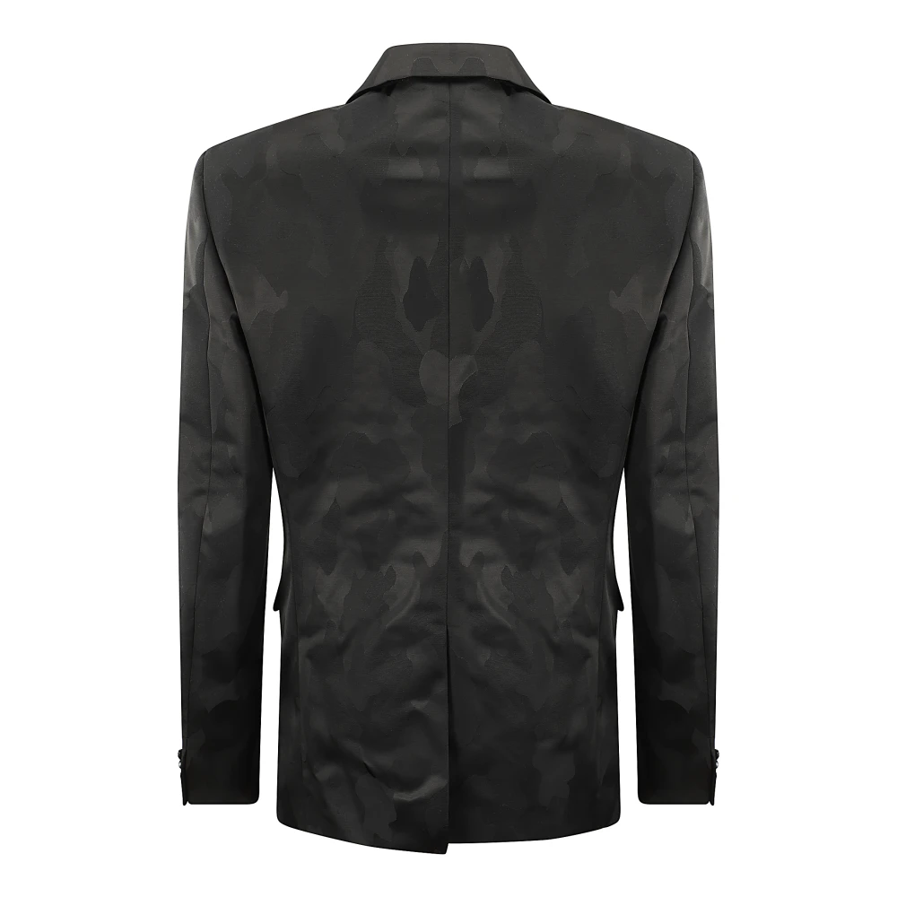 Comme des Garçons Camouflage Single-Breasted Jas met Ritssluiting Black Heren
