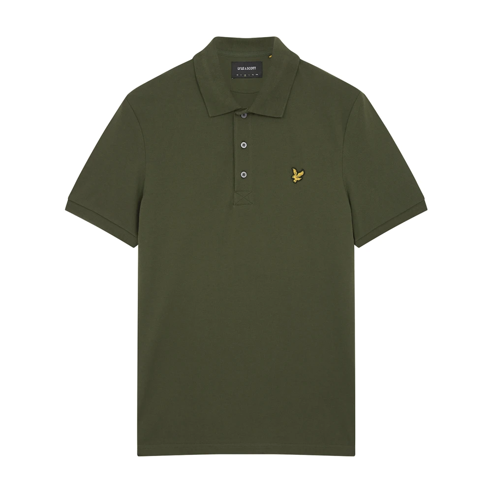 Lyle & Scott Men's Green Polo Shirts, S, Plain Polo Shirt