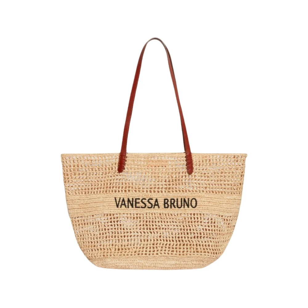 Vanessa Bruno Women's Beige Raffia Basket, Shopping Bags, One Size, Bags