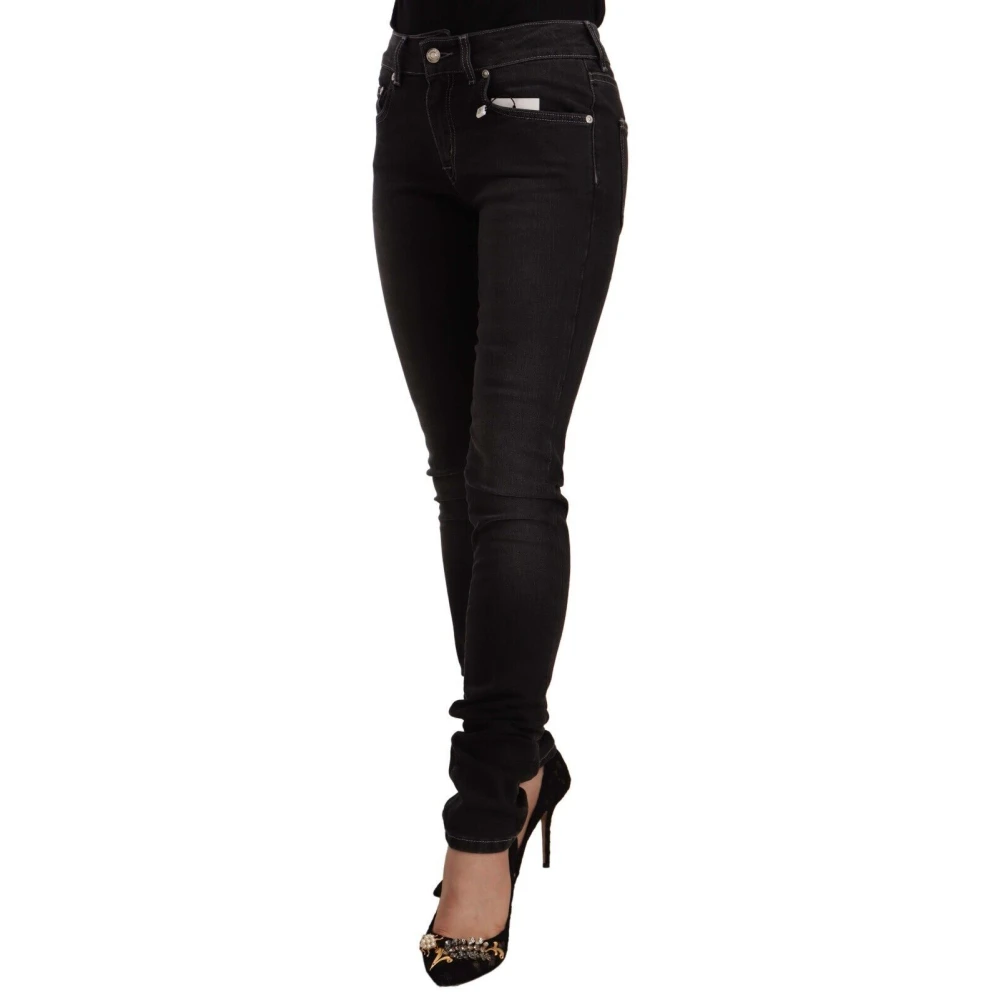 Gianfranco Ferré Chique Slim Zwart Gewassen Jeans Black Dames