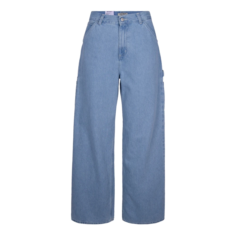 Carhartt Wip Women's Blue Wide Jeans, W25, Loose-Fit Jeans