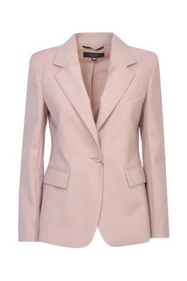 Rosa Ullblazer med Sartoriala Detaljer