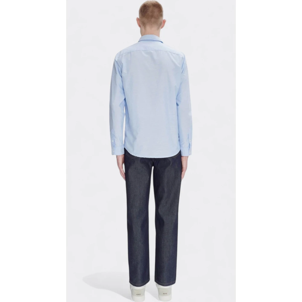 A.p.c. Greg Logo Shirt Blue Heren
