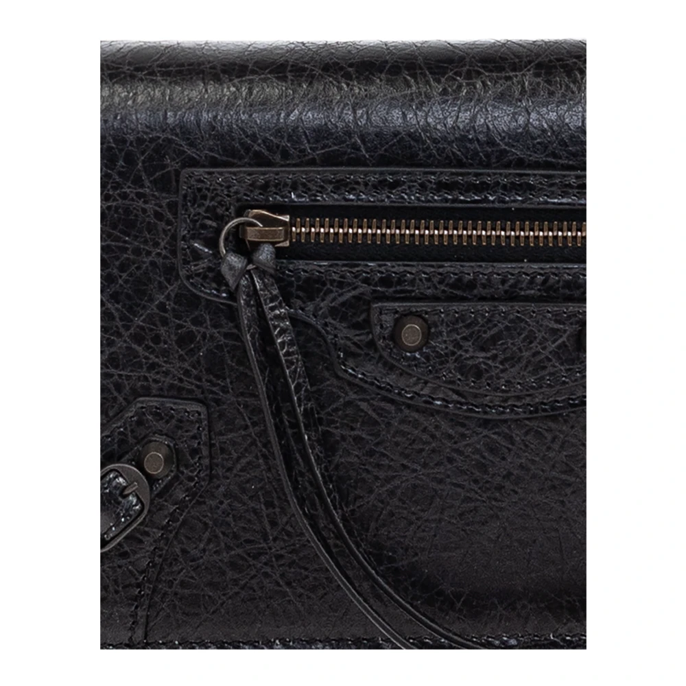 Balenciaga Shoulder Wallet Le City Black Dames