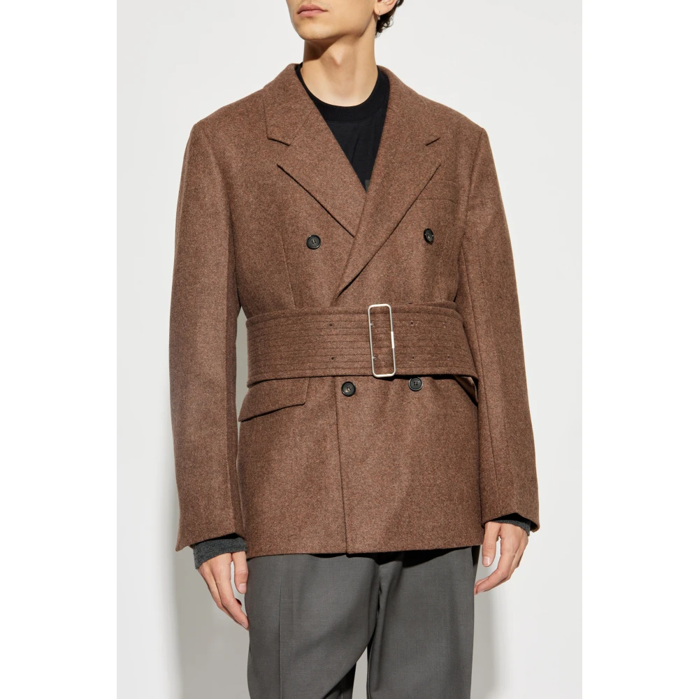Salvatore Ferragamo Wollen jas Brown Heren