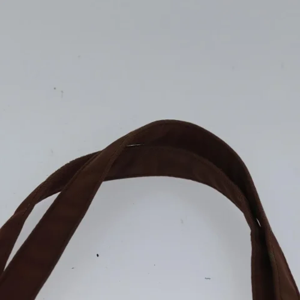 Prada Vintage Pre-owned Nylon handbags Brown Dames