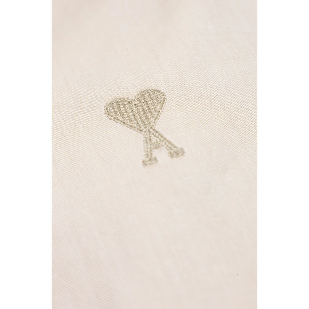Ami Paris Korte mouwen shirt Beige Heren