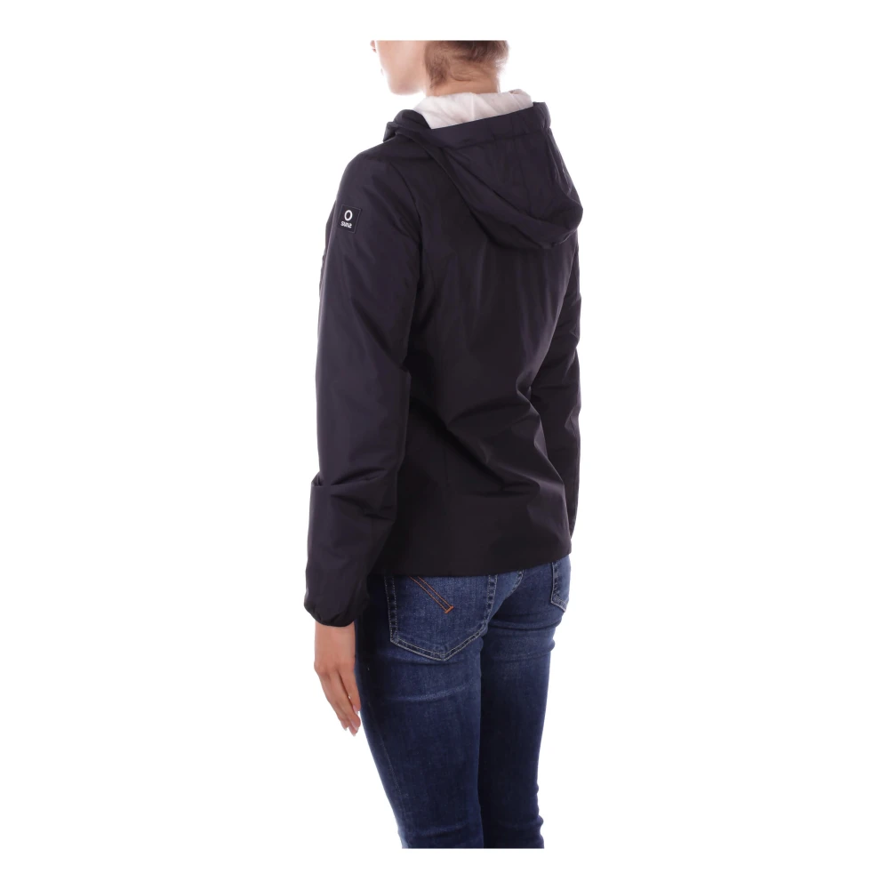 Suns Zwarte Hoodie met Ritszakken Black Dames