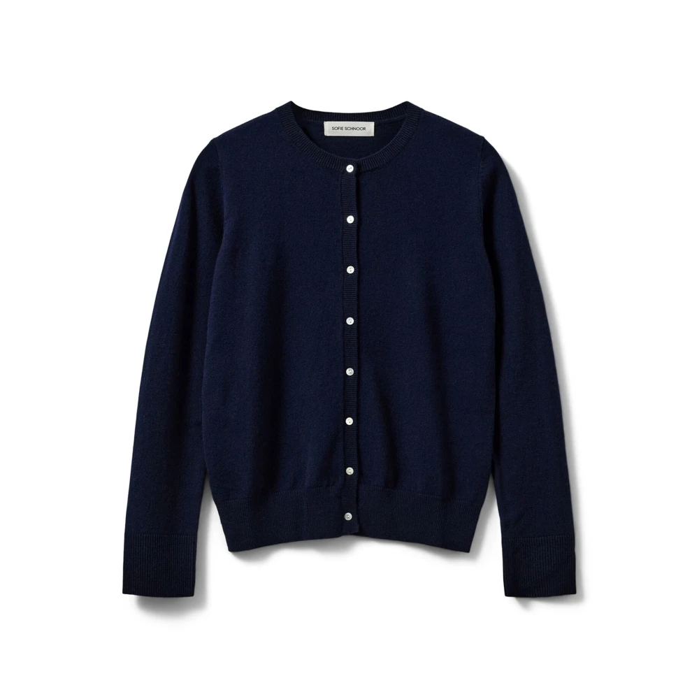 Sofie Schnoor Navy Cardigan met Knopen Blue Dames