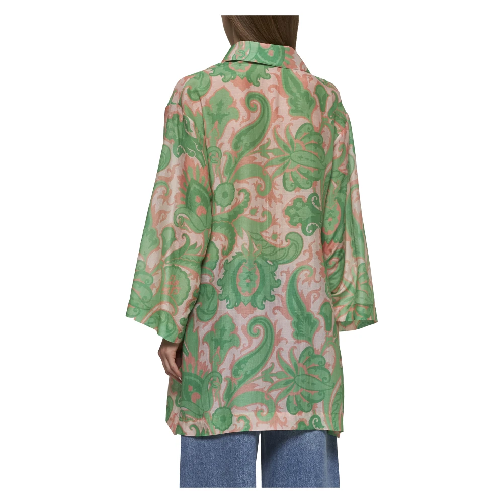 ETRO Paisley Print V-hals Shirt Multicolor Dames