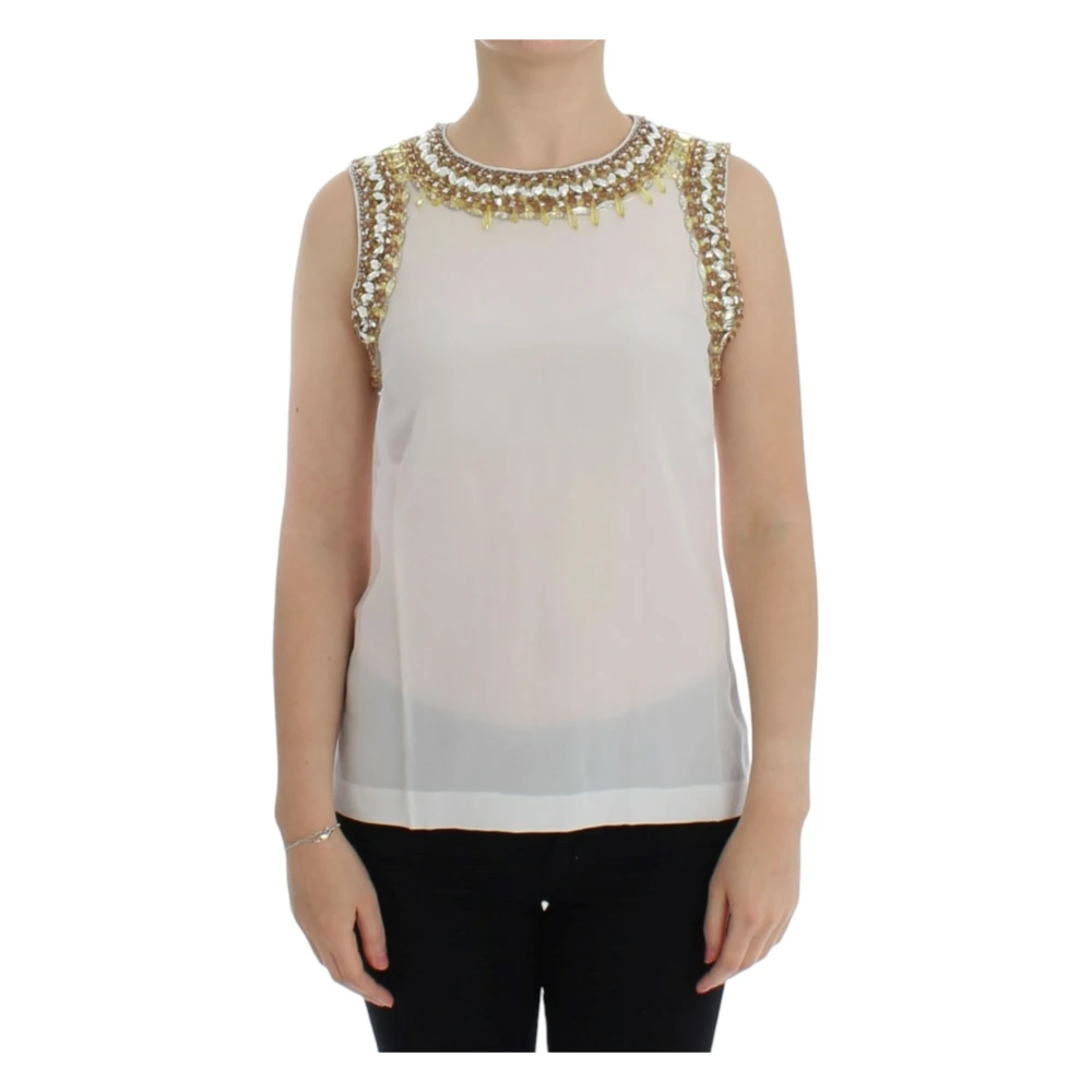Dolce & Gabbana Women's White Silk Blouse